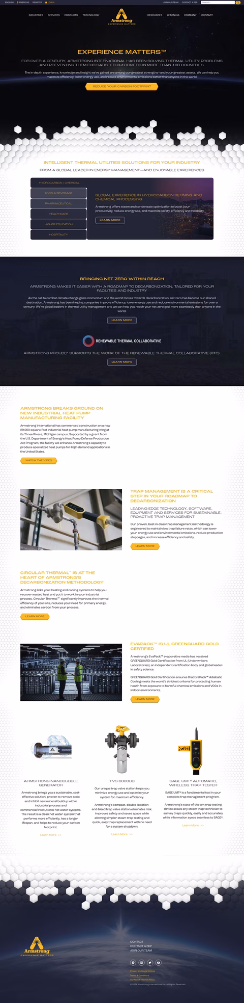 Armstrong International Homepage 1440px