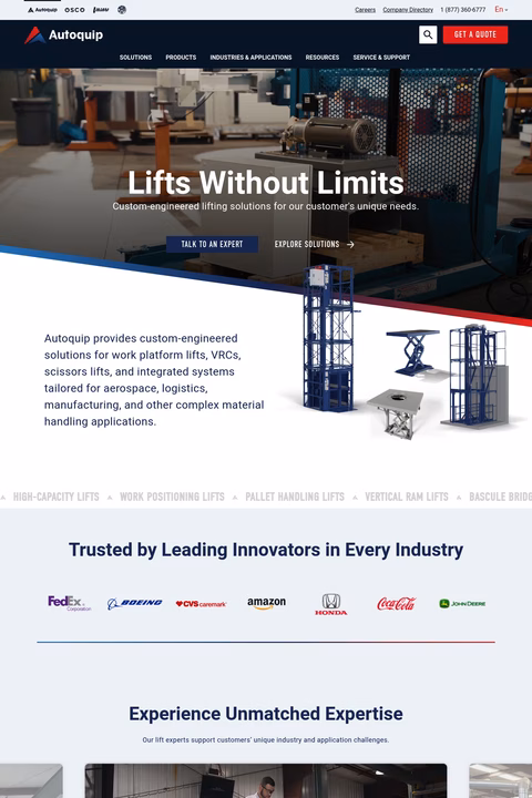Autoquip Homepage 1440px