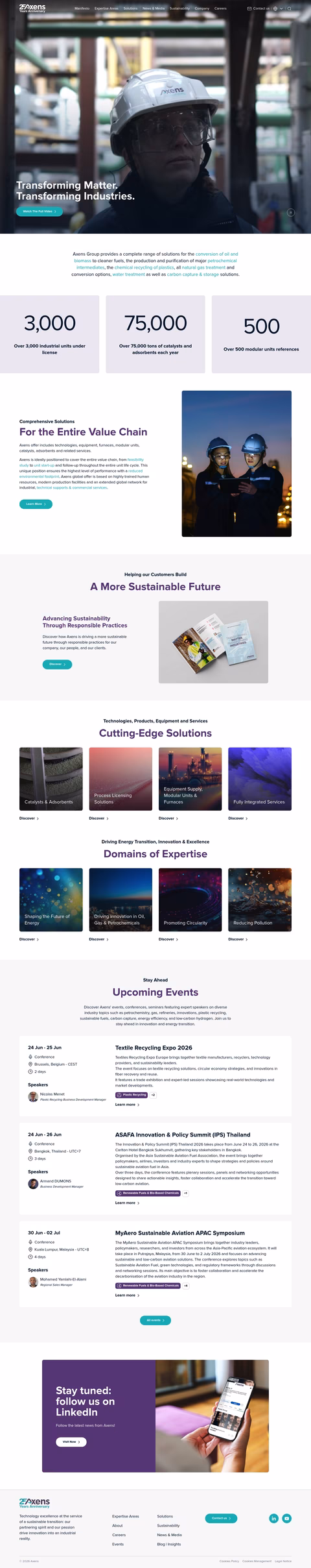 Axens-Group Homepage 1440px