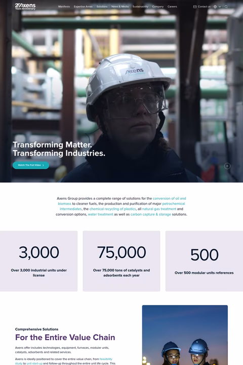 Axens-Group Homepage 1440px