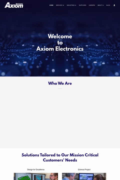 Axiom-Electronics Homepage 1440px