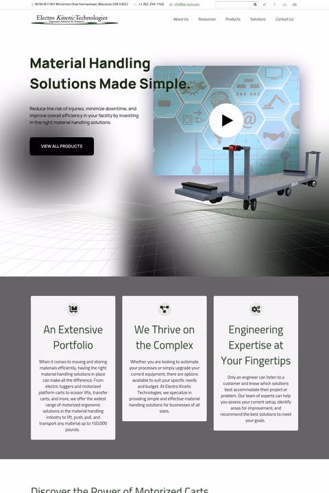 Electro Kinetic Technologies Homepage 1440px