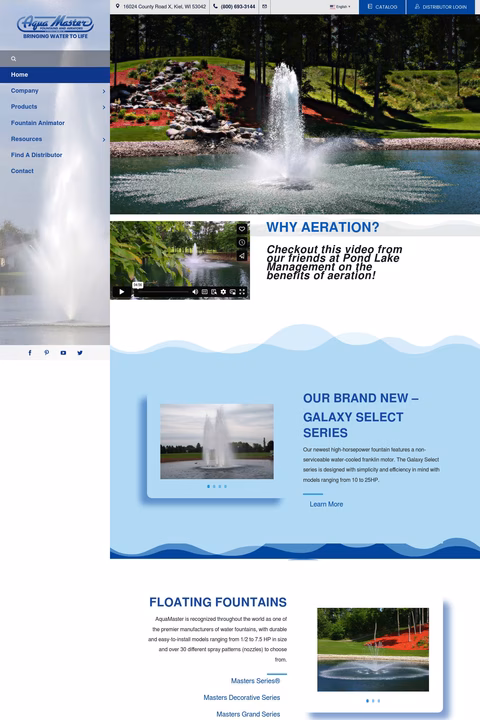 Aquamaster Fountains Homepage 1440px