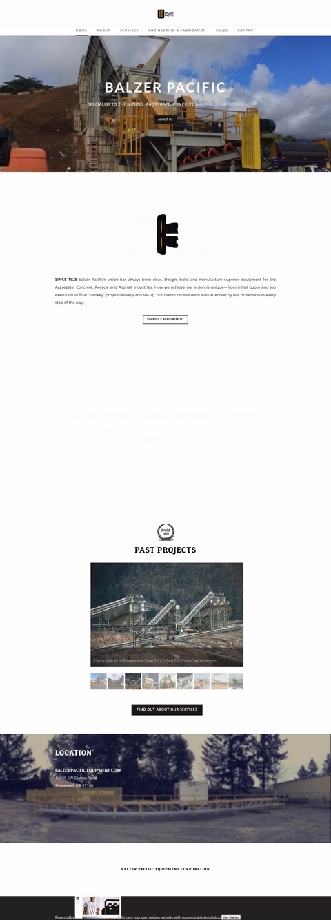 Balzer-Pacific-Equipment Homepage 1440px