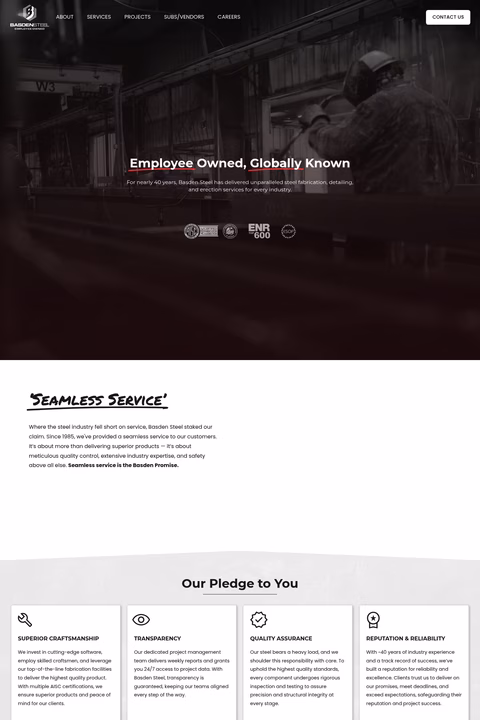 Basden-Steel Homepage 1440px