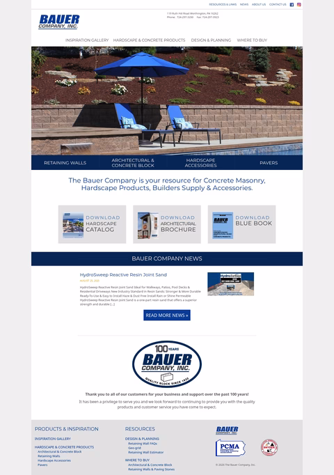 Bauer-Company Homepage 1440px