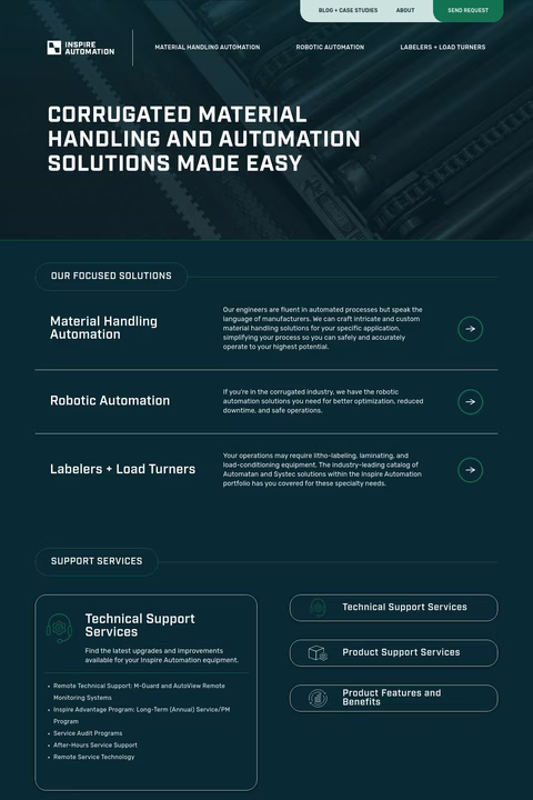 Inspire Automation Homepage 1440px