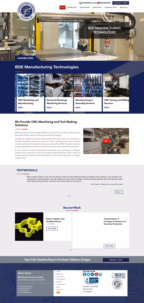 Bde-Manufacturing-Technologies Homepage 1440px
