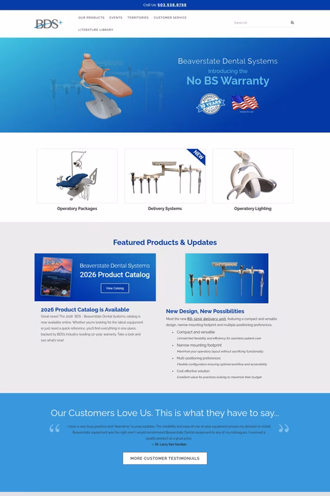 Beaverstate-Dental-Systems Homepage 1440px