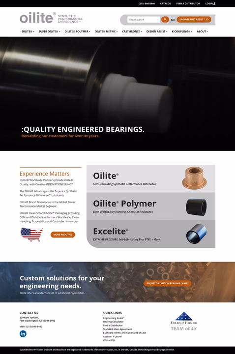 Beemer-Precision Homepage 1440px