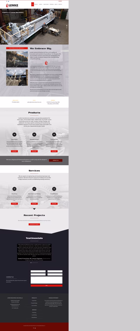 Lemke Industrial Machine Homepage 1440px