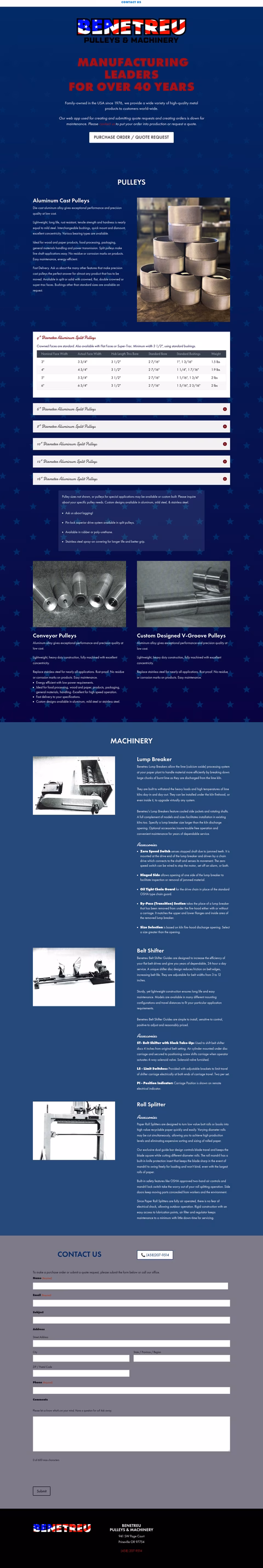Benetreu-Pulleys-Machinery Homepage 1440px