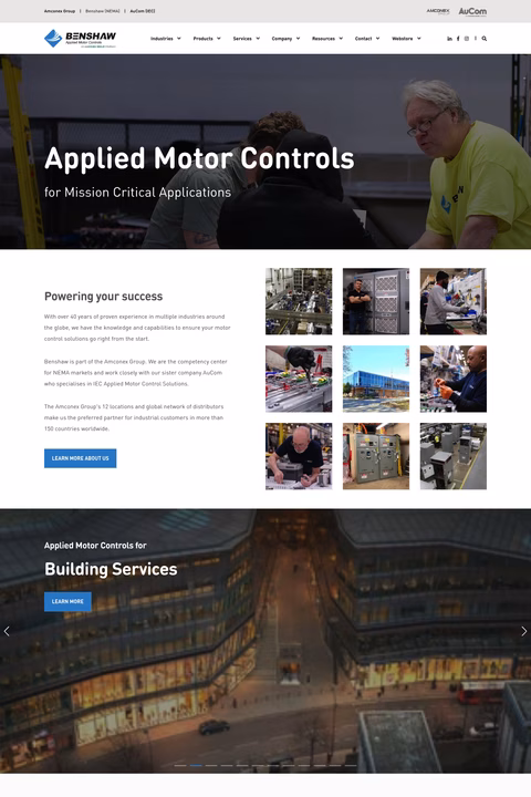 Benshaw-Applied-Motor-Controls Homepage 1440px