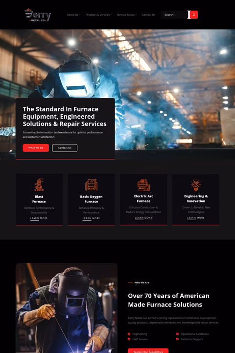 Berry-Metal-Company Homepage 1440px