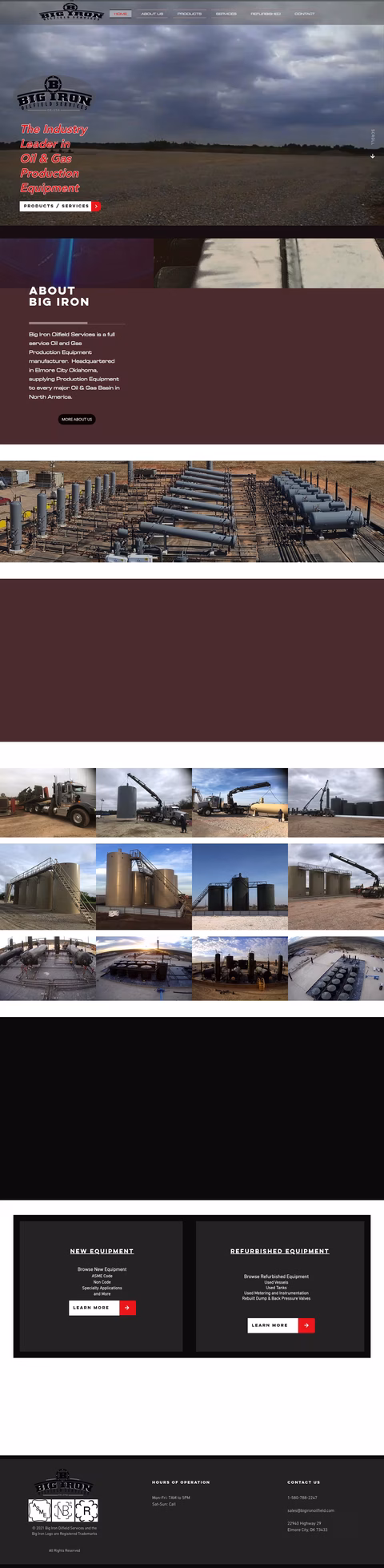Big-Iron-Oilfield-Services Homepage 1440px
