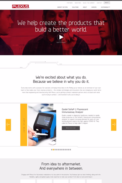 Plexus Corp Homepage 1440px