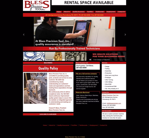 Bless-Precision-Tool Homepage 1440px