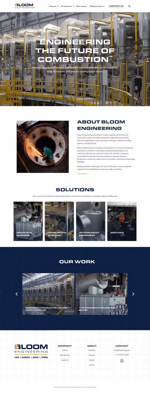 Bloom-Engineering Homepage 1440px
