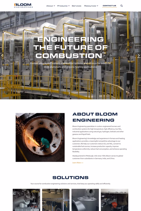 Bloom-Engineering Homepage 1440px