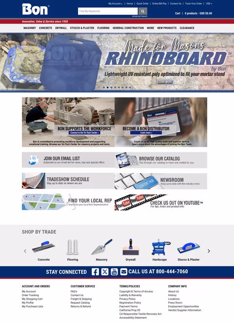Bon-Tool Homepage 1440px