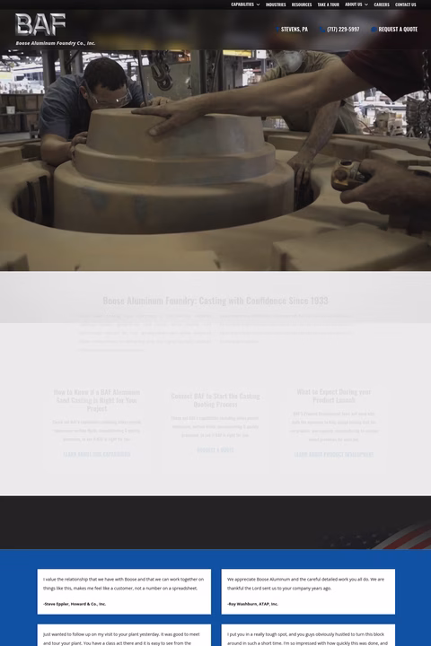 Boose-Aluminum-Foundry Homepage 1440px