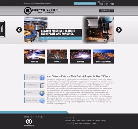 Brandywine-Machine-Company Homepage 1440px