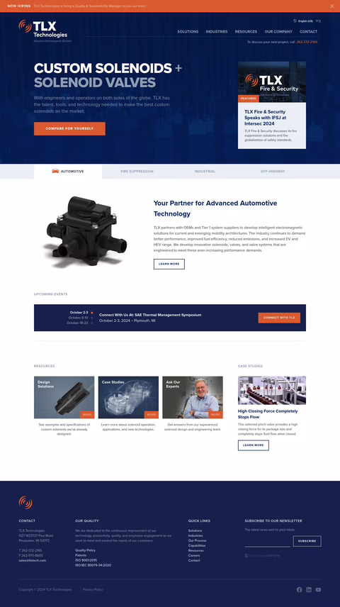 Tlx Technologies Homepage 1440px