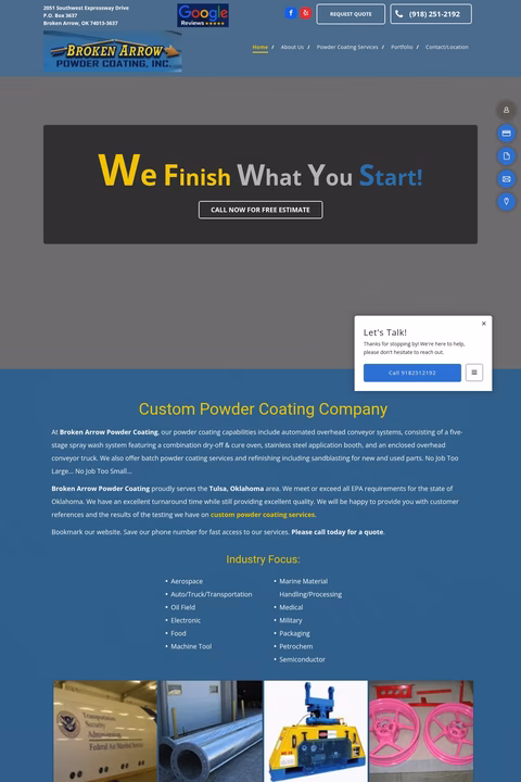 Broken-Arrow-Powder-Coating Homepage 1440px
