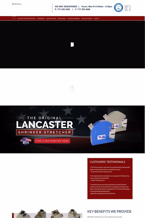 C-B-Tool-Company Homepage 1440px