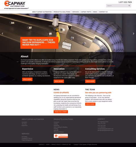 Capway-Automation Homepage 1440px