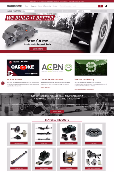 Cardone-Industries Homepage 1440px