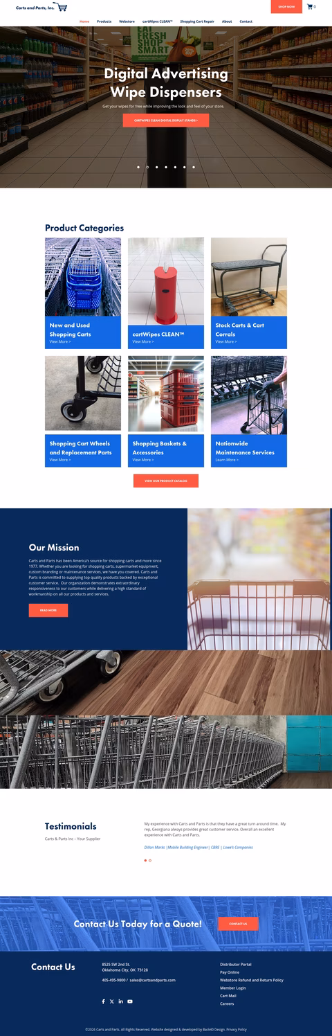 Carts-Parts Homepage 1440px