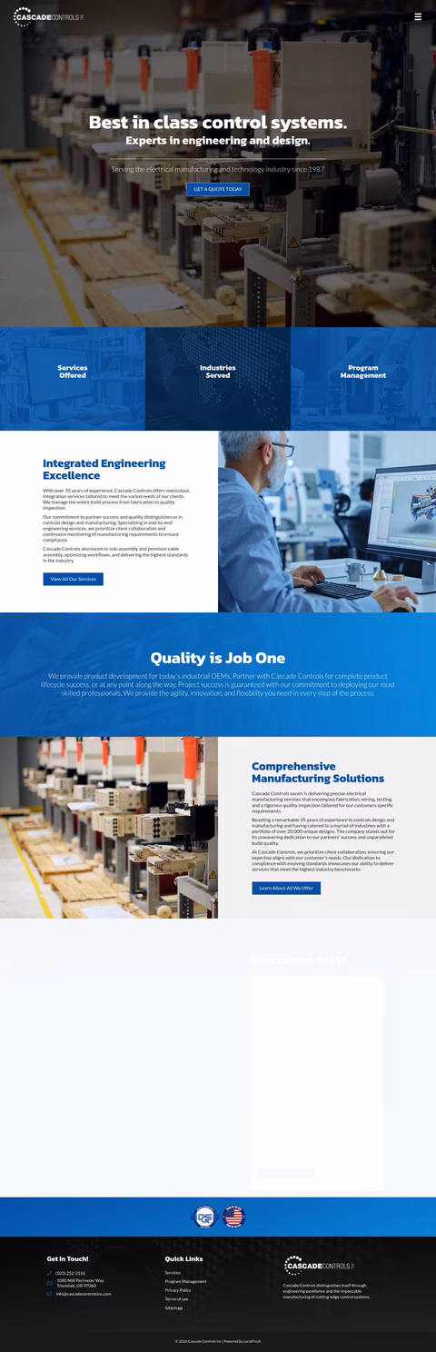 Cascade-Controls Homepage 1440px