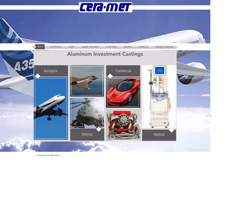 Cera-Met Homepage 1440px