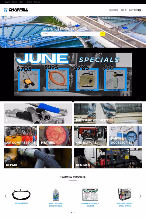 Chappell-Supply-Equipment Homepage 1440px