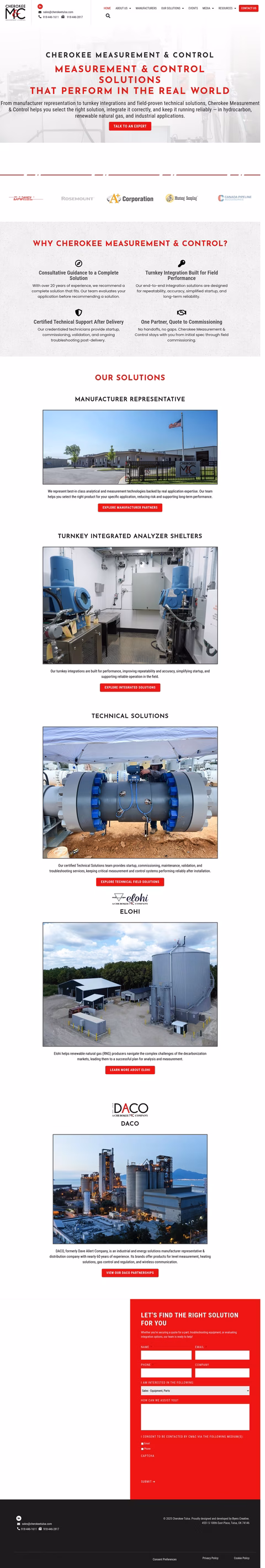 Cherokee-Measurement-Control Homepage 1440px