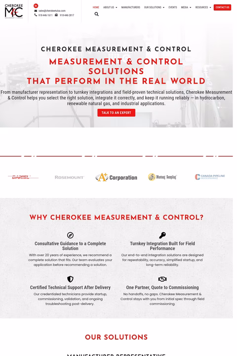 Cherokee-Measurement-Control Homepage 1440px