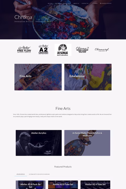 Chroma-Acrylics Homepage 1440px