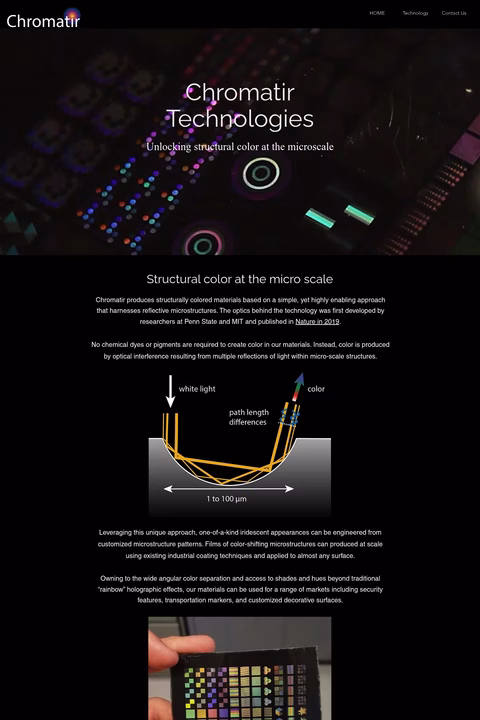 Chromatir-Technologies Homepage 1440px