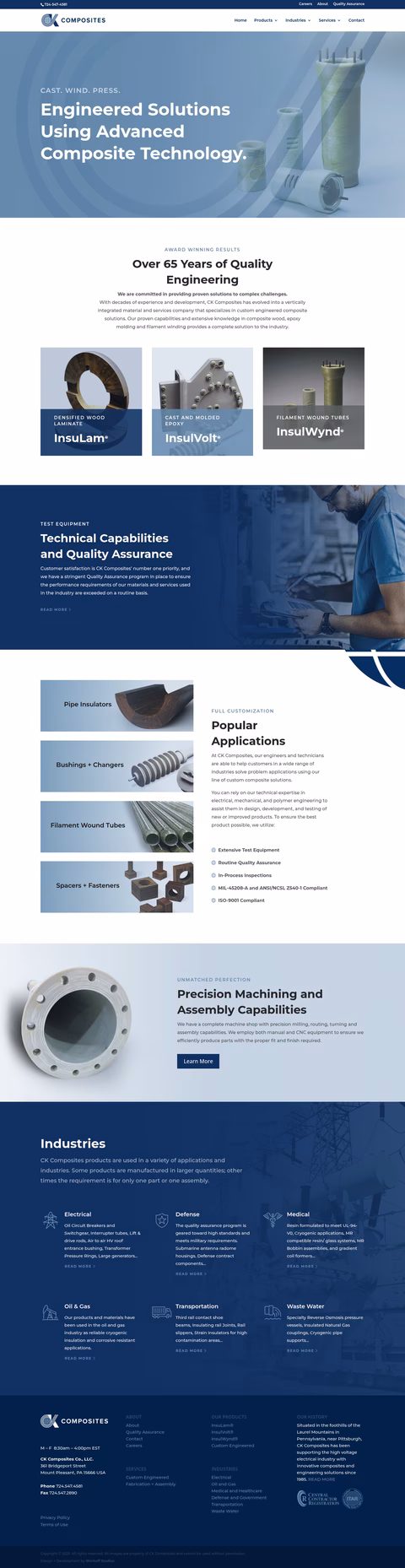 Ck-Composites Homepage 1440px