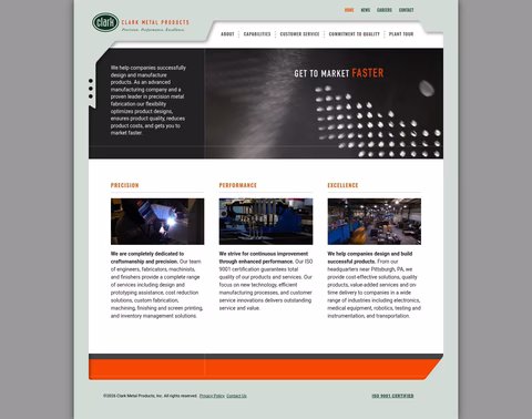 Clark-Metal-Products Homepage 1440px