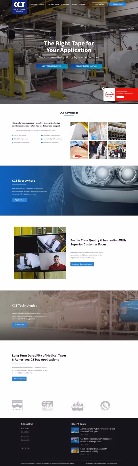 Coating-Converting-Technologies Homepage 1440px