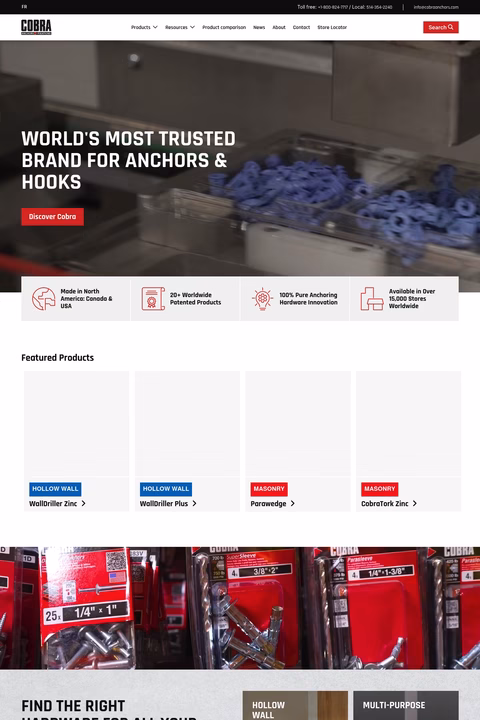 Cobra-Anchors Homepage 1440px