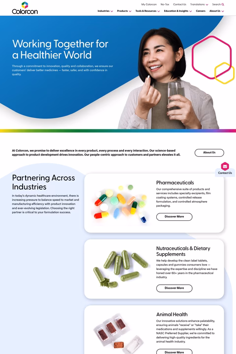 Colorcon Homepage 1440px