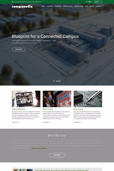 Compunetix Homepage 1440px