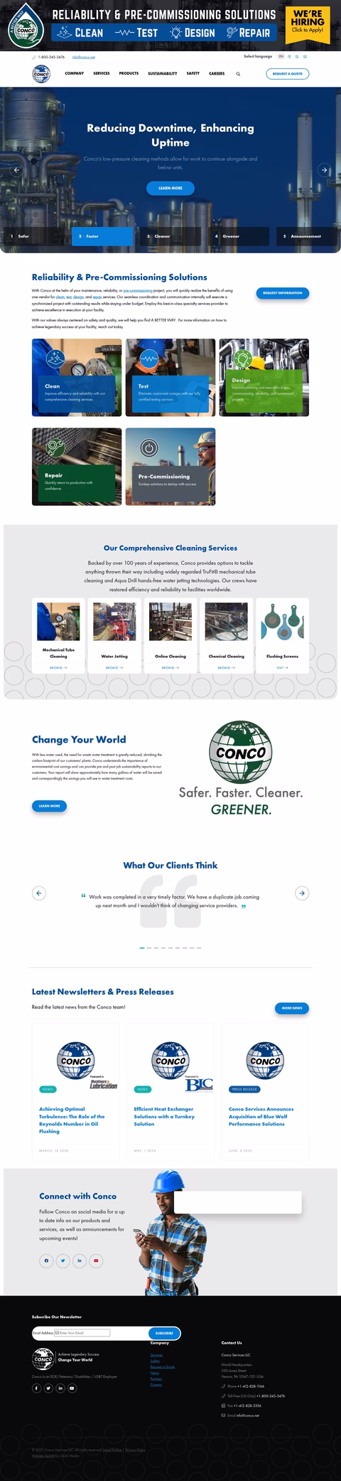 Conco-Services Homepage 1440px
