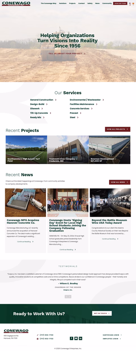 Conewago-Enterprises Homepage 1440px