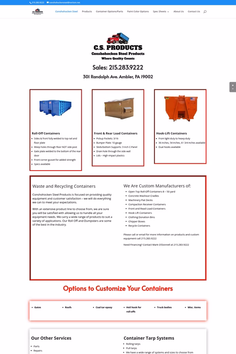 Conshohocken-Steel-Products Homepage 1440px