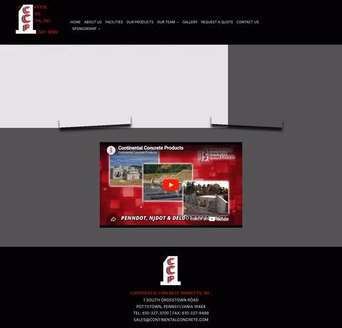 Continental-Concrete-Products Homepage 1440px
