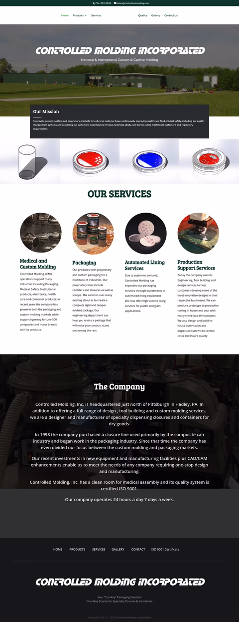 Controlled-Molding-Inc Homepage 1440px